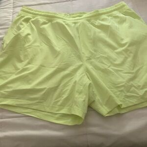 Lululemon 5” yellow shorts. Men’s XL